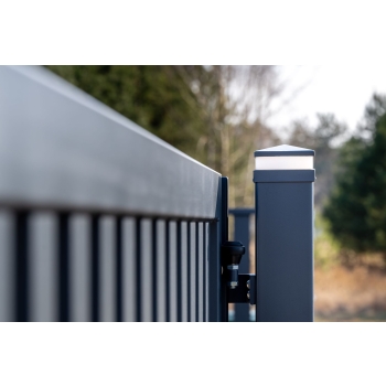 Lampa LED na słupek ogrodzeniowy 60x40, 6x4, lampa na słup - TOP Modern, Antracyt RAL 7016/ KLOSZ SATYNA